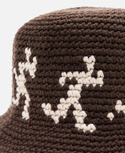 Running Guys Crochet Hat (Brown)