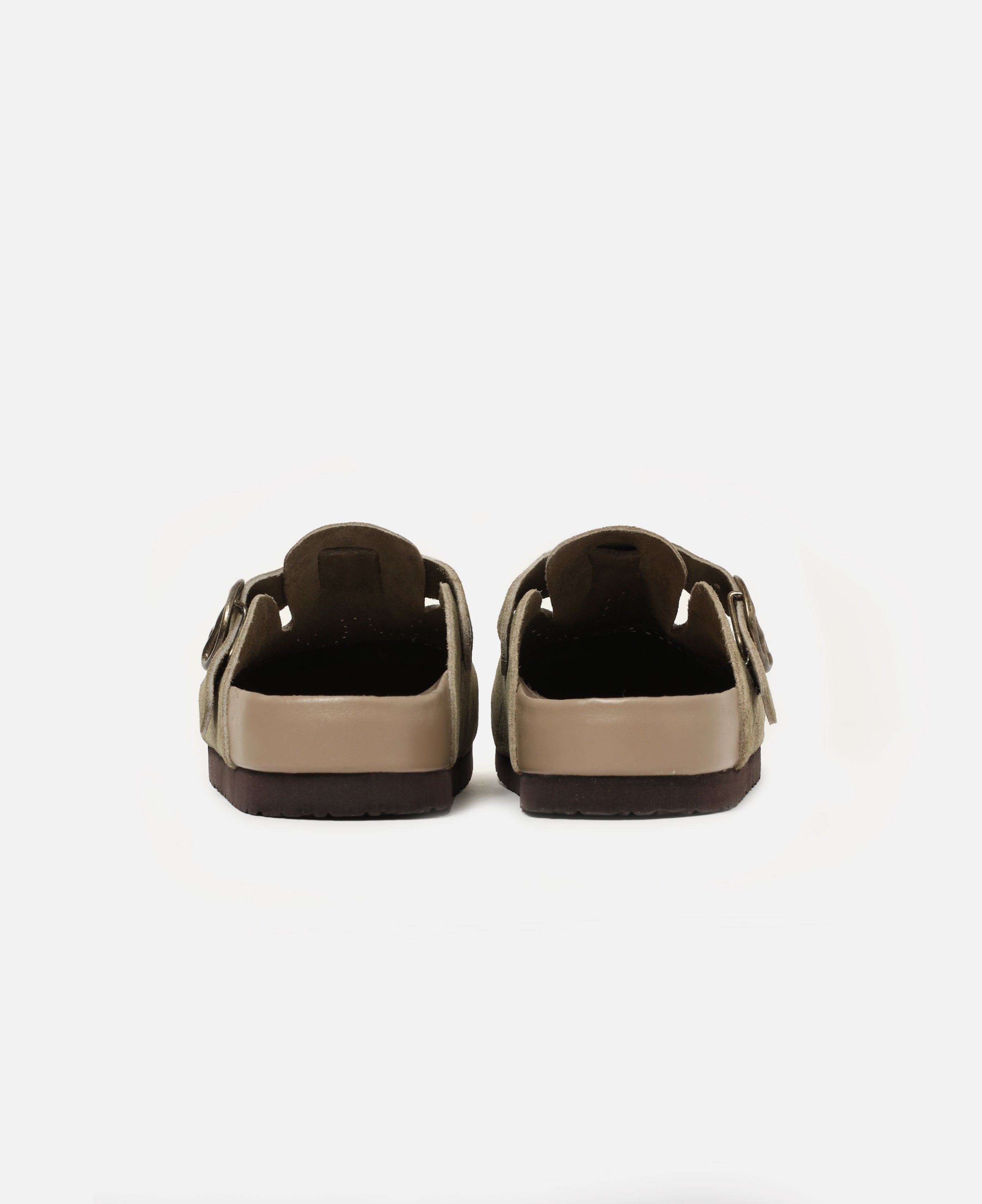 Clog Sandal - Suede (Khaki)