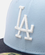 Summer Los Angeles Dodgers Cooperstown Navy Visor Soft Blue 59Fifty Cap (Blue)