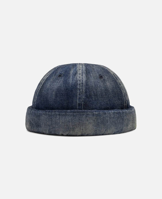 Vintage Denim Roll Cap (Blue)