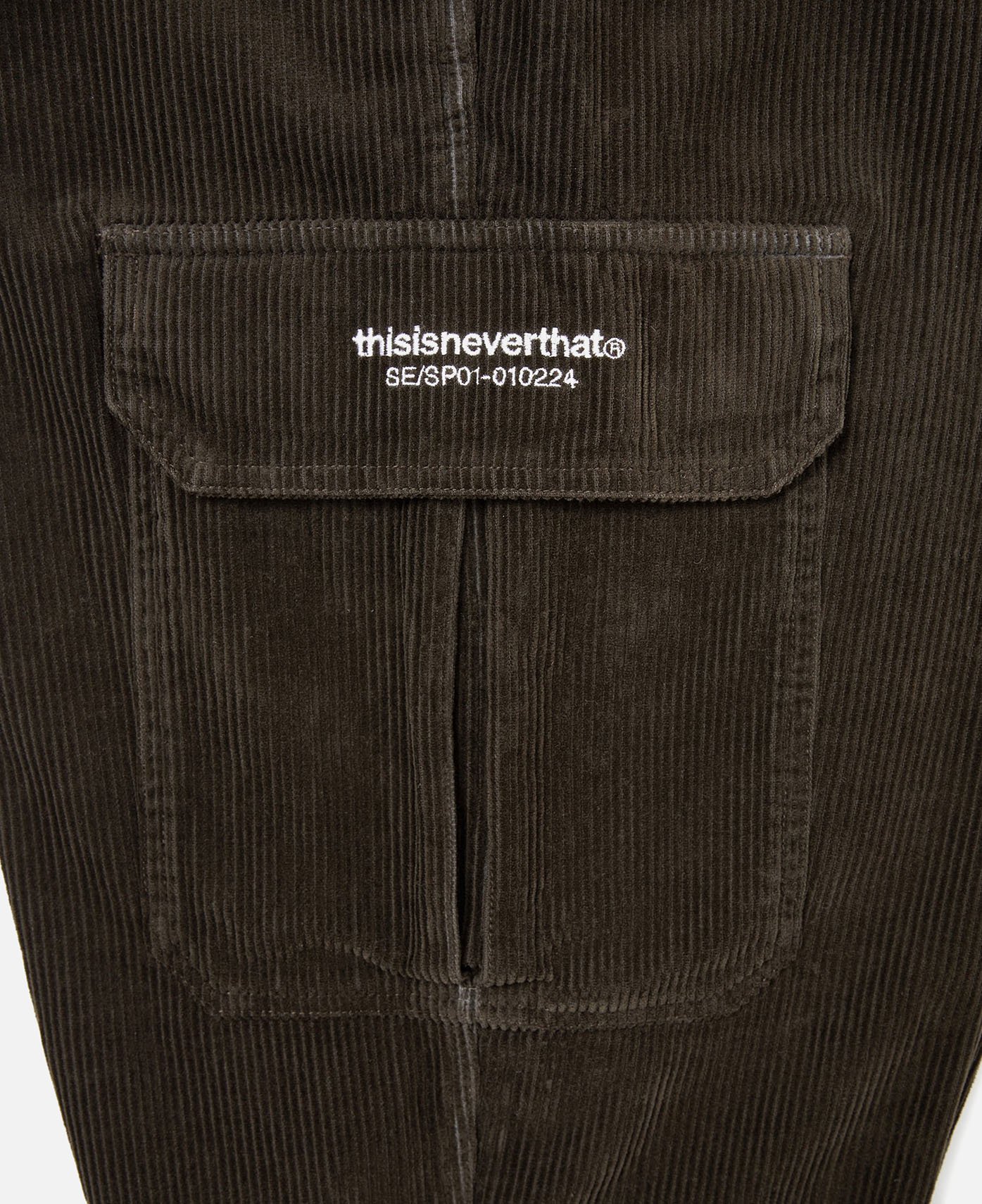 Corduroy Cargo Pants (Brown)