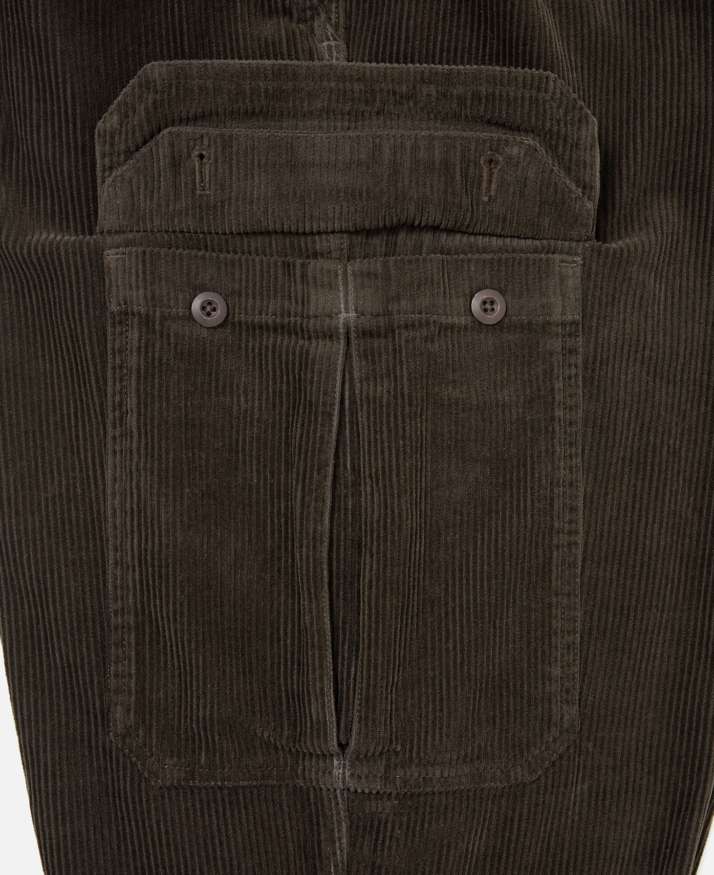 Corduroy Cargo Pants (Brown)