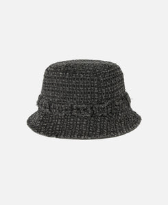 Damaged Denim Jungle Bucket Hat (Black)