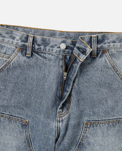 Denim Double Knee Pants (Blue)