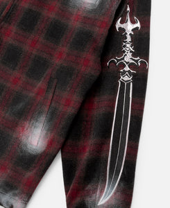 Arab Sword Flannel Zip-Up (Red)