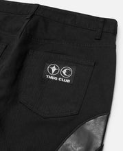 TC Leather Washing Denim Pants (Black)