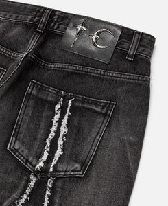 Tribal Denim Pants (Black)