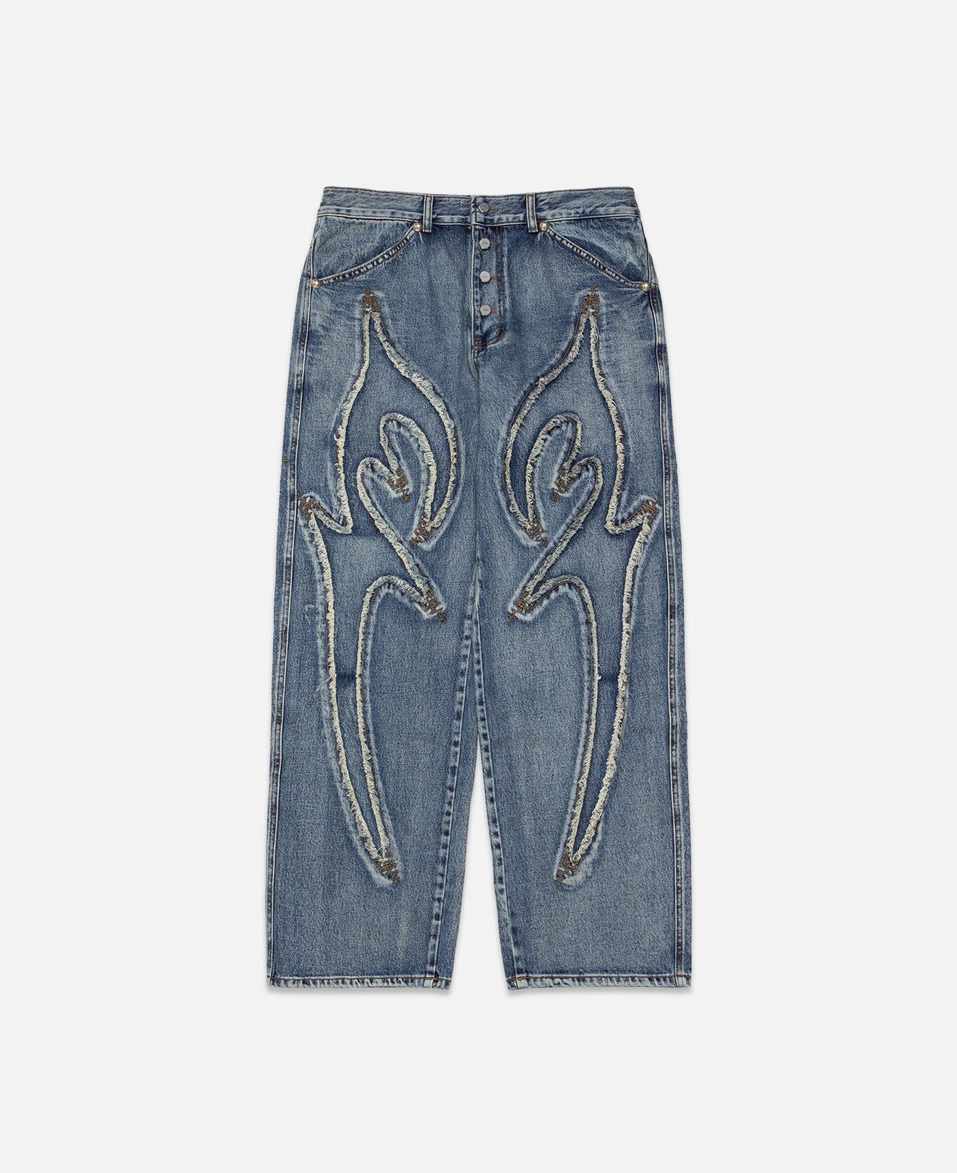 Tribal Denim Pants (Blue)