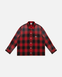 Brushed Flannel Shirt (Red)