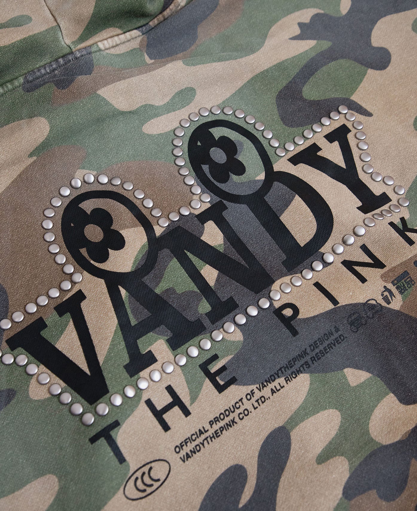 Studded Zip Up (Camo)