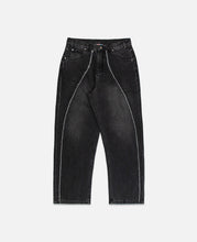Fray Denim Jeans (Black)