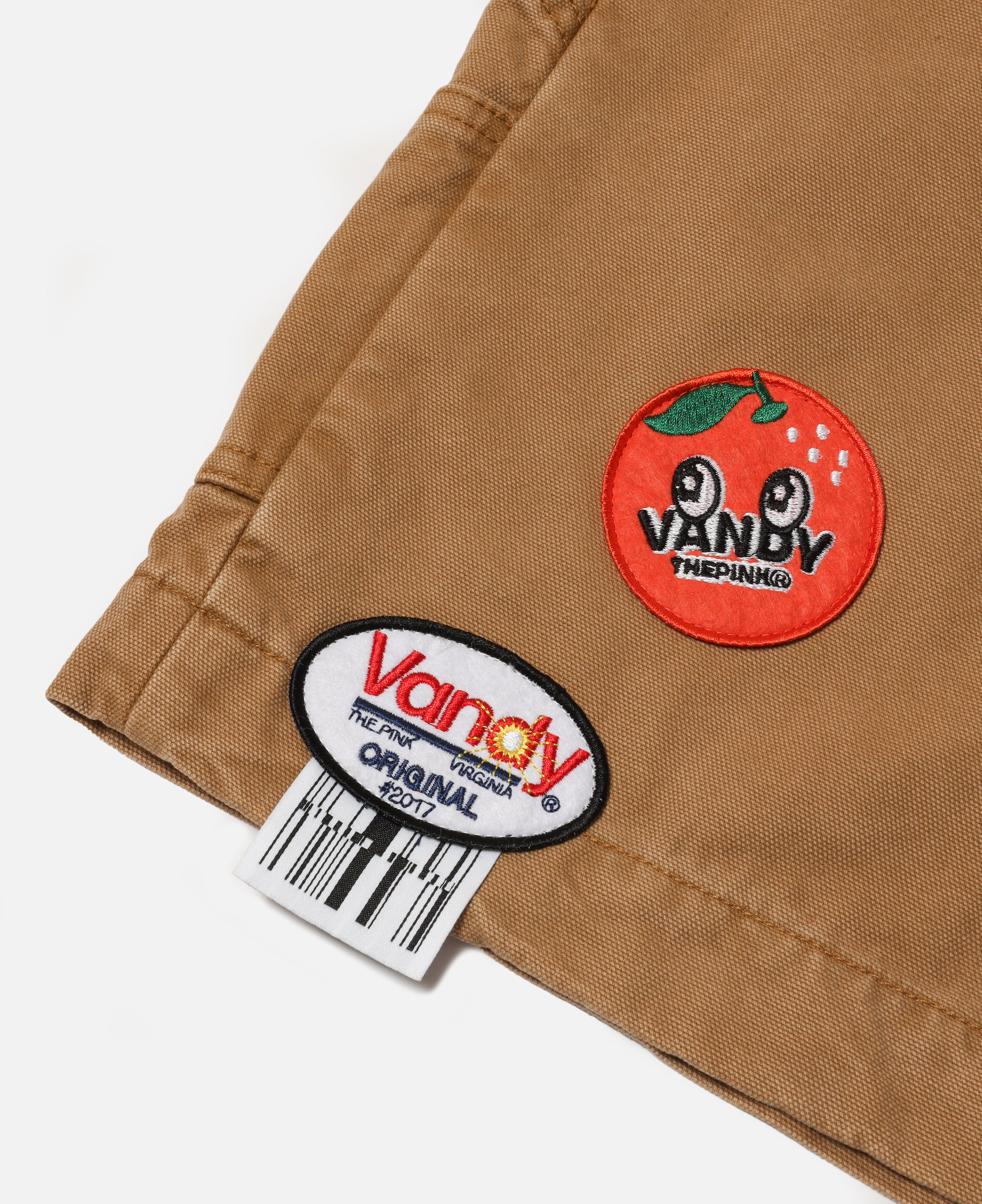 Patched Canvas Shorts (Beige)