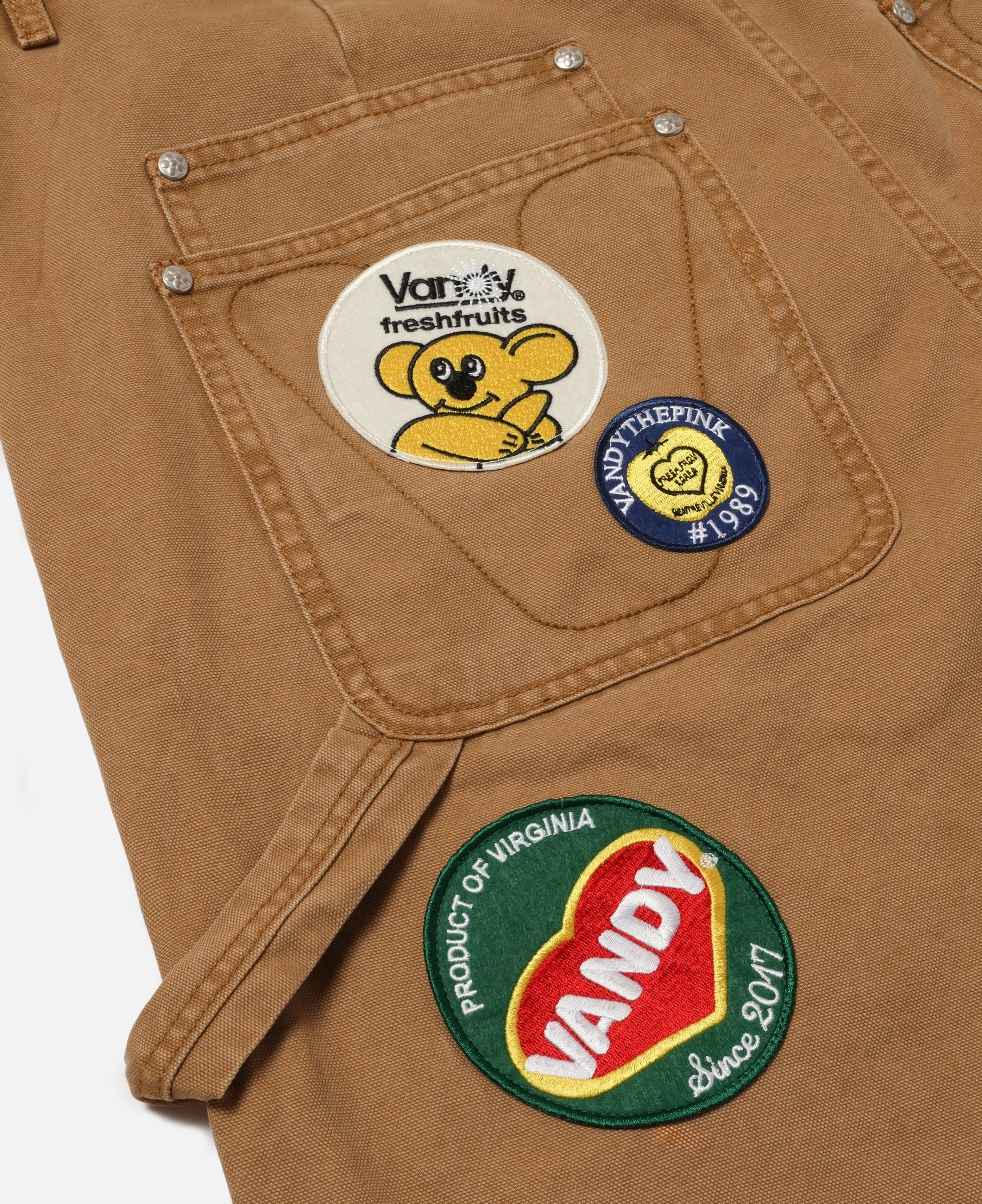 Patched Canvas Shorts (Beige)