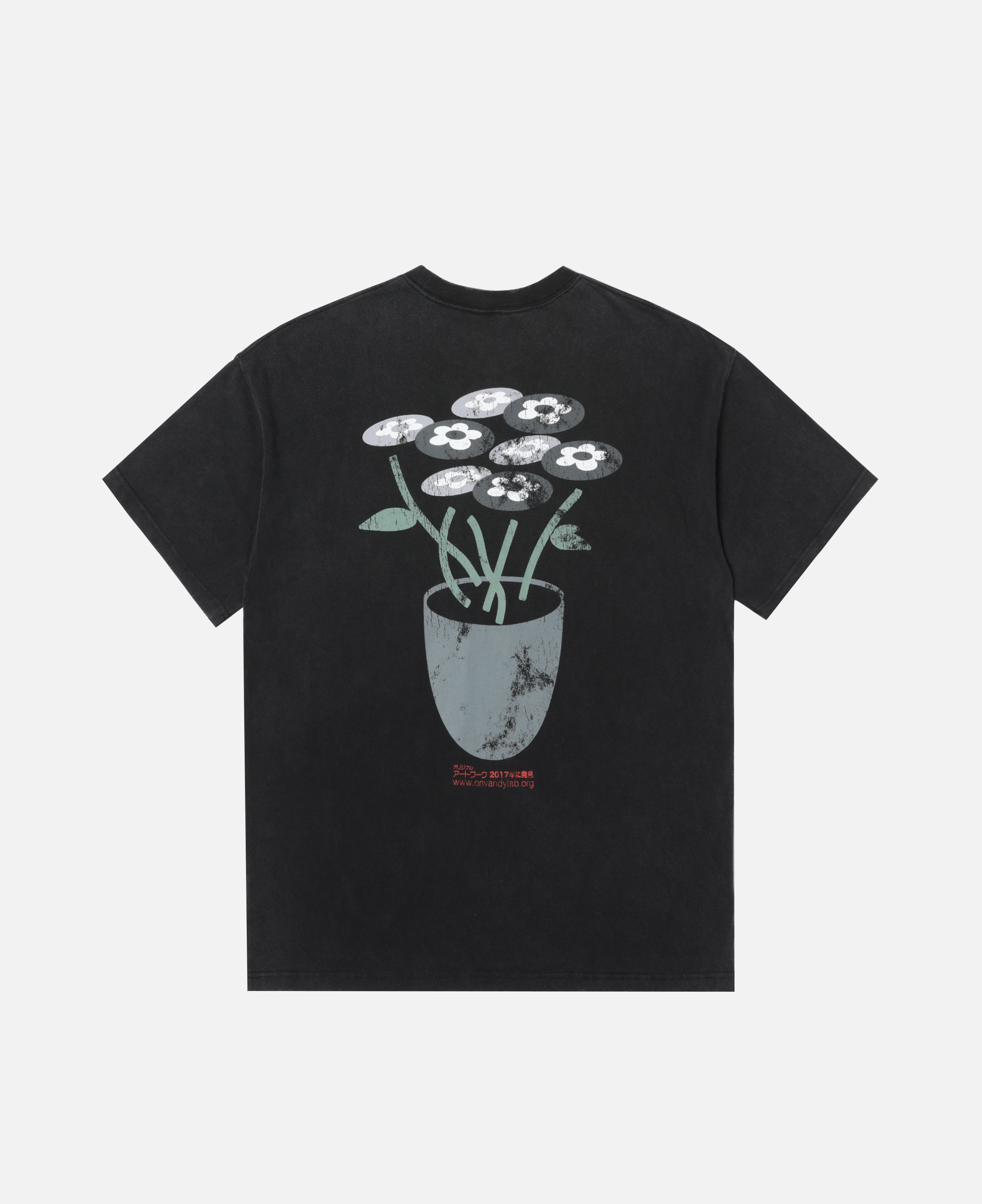 Two Flower T-Shirt (Black)