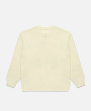 Intarsia Crew Neck Sweater (White)