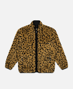 Reversible Leopard Boa Jacket (Beige)