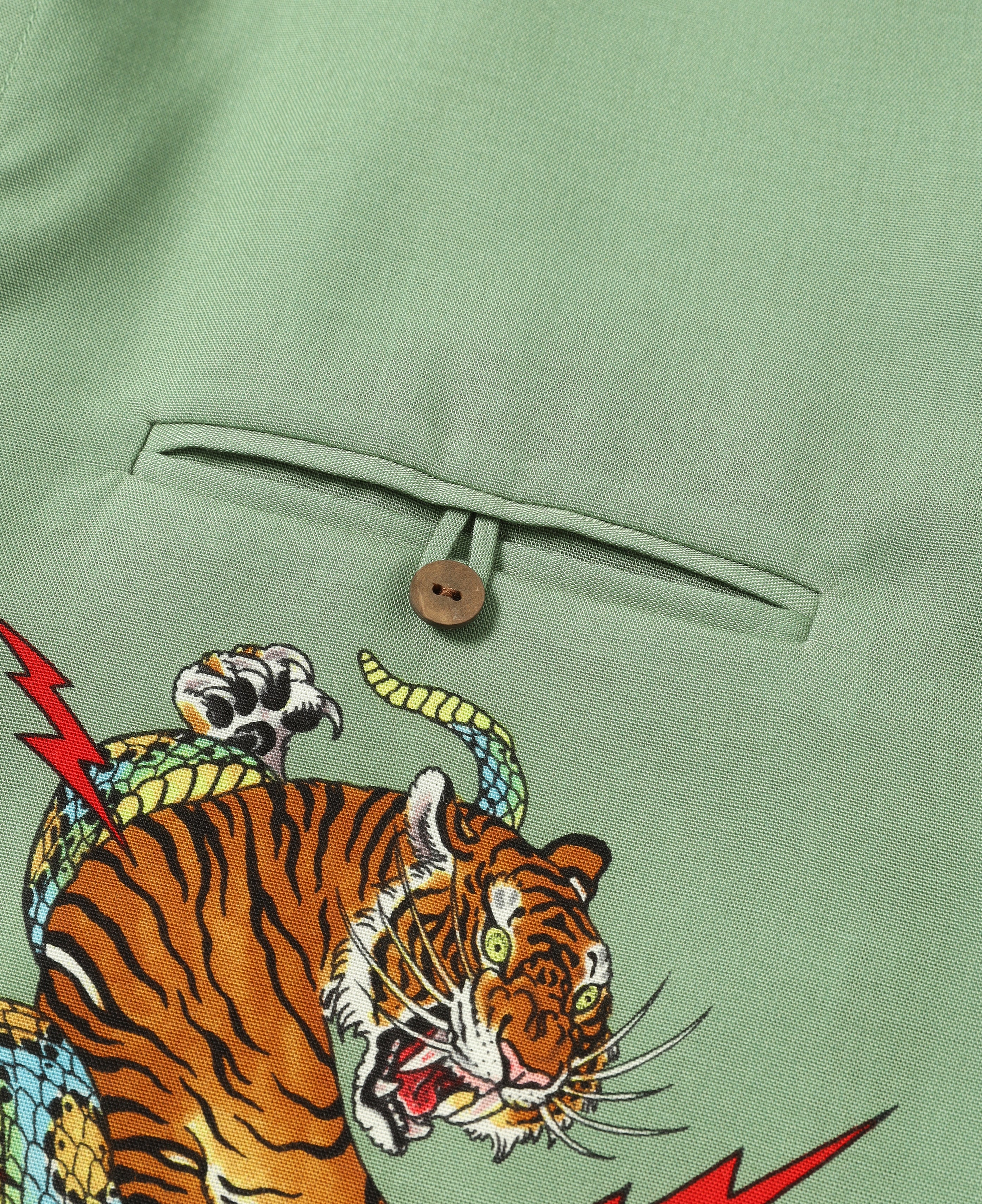 Wacko Maria X Tim Lehi Hawaiian Long-Sleeve Shirt (Green)