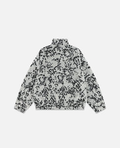 Reversible Leopard Fleece Jacket (Silver)