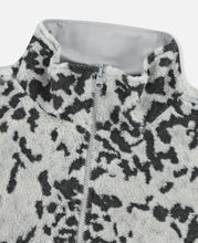 Reversible Leopard Fleece Jacket (Silver)