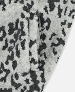 Reversible Leopard Fleece Jacket (Silver)