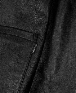 Glossy Leather Car Coat (Black)