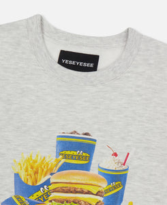 Y.E.S Burger Set Sweatshirt (Grey)