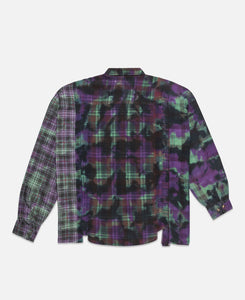 Rebuild By Needles - 7 Cuts Uneven Dye Flannel Shirt (Purple)