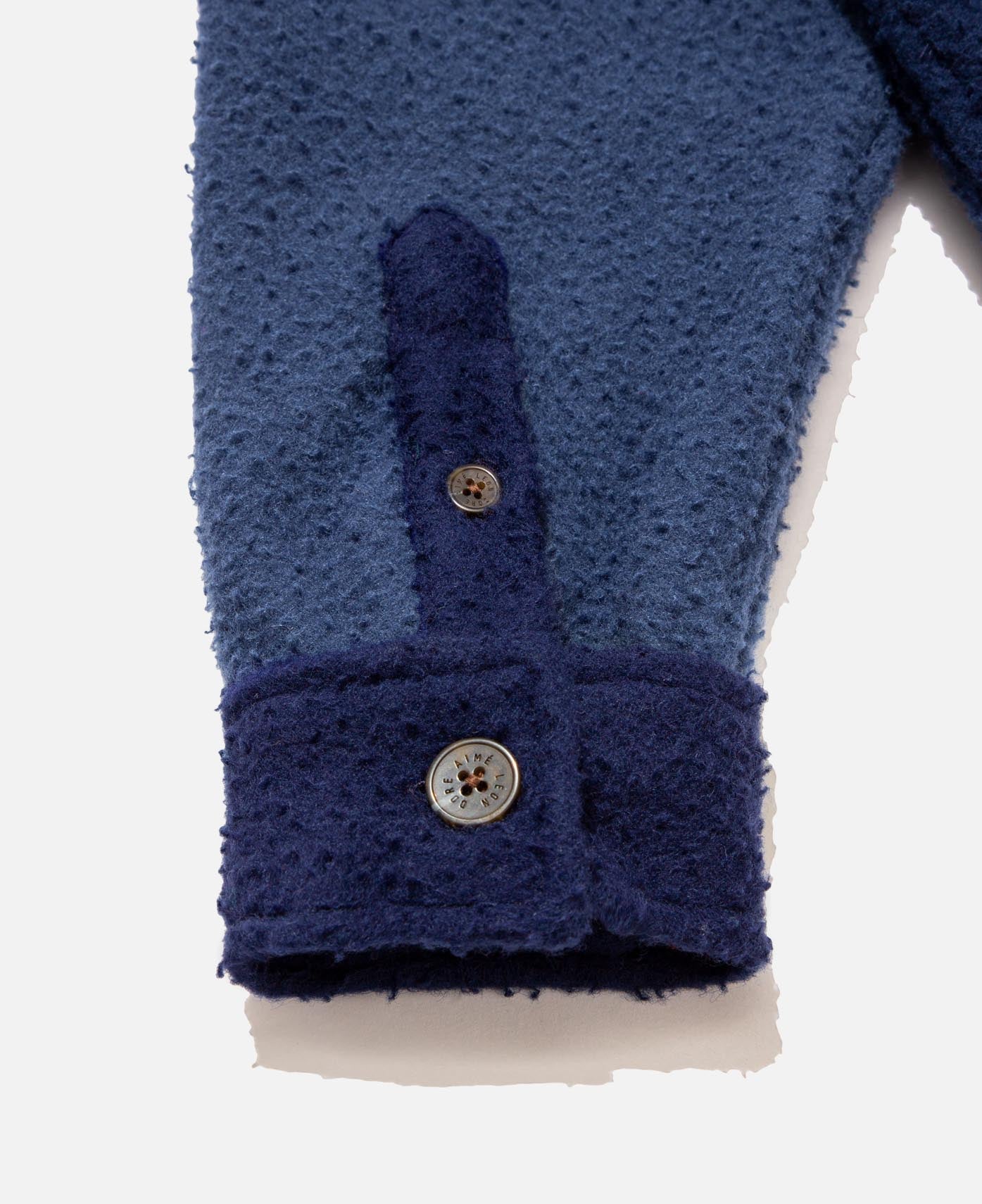 Boiled Wool Overshirt (Navy)