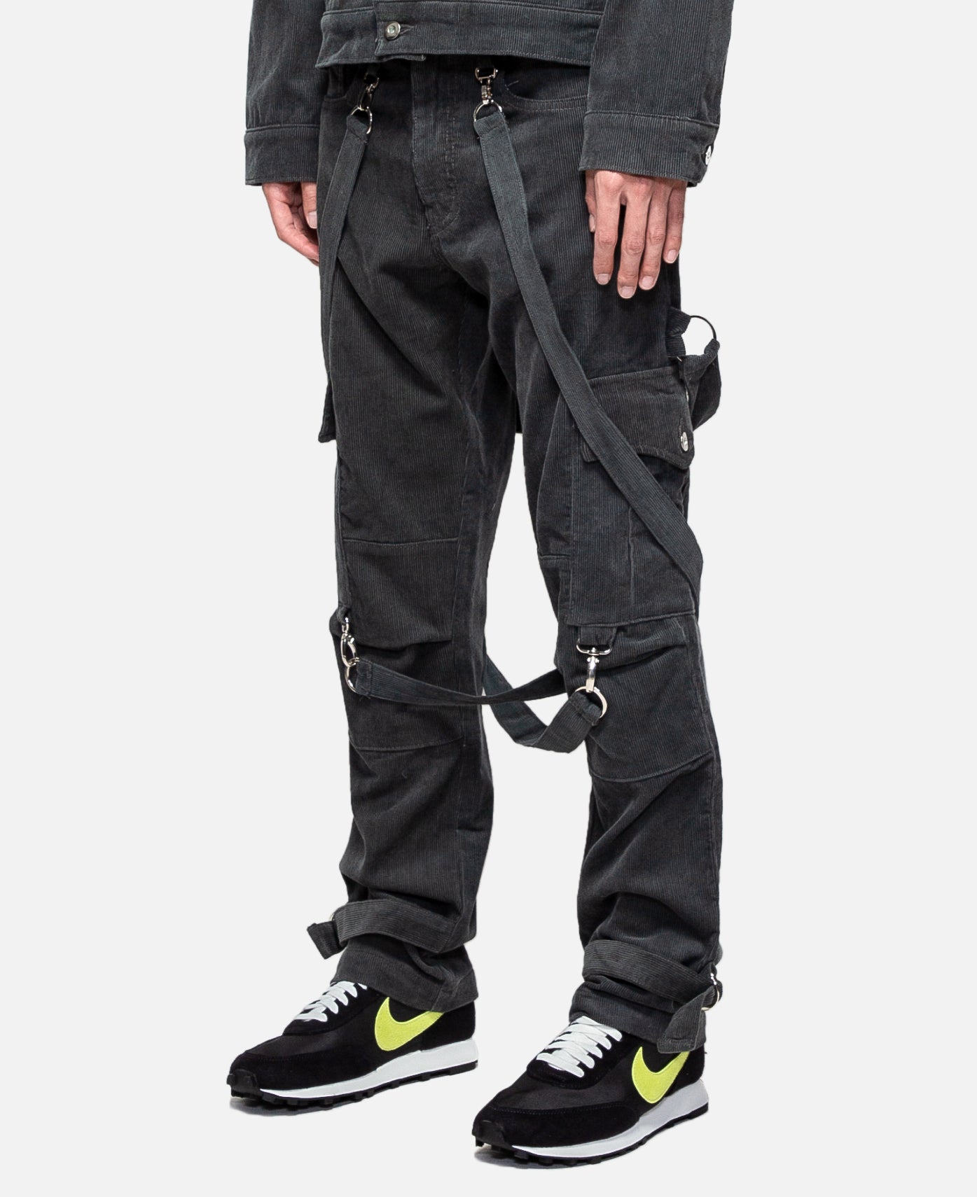 Corduroy Crucifix Bondage Trouser (Grey)