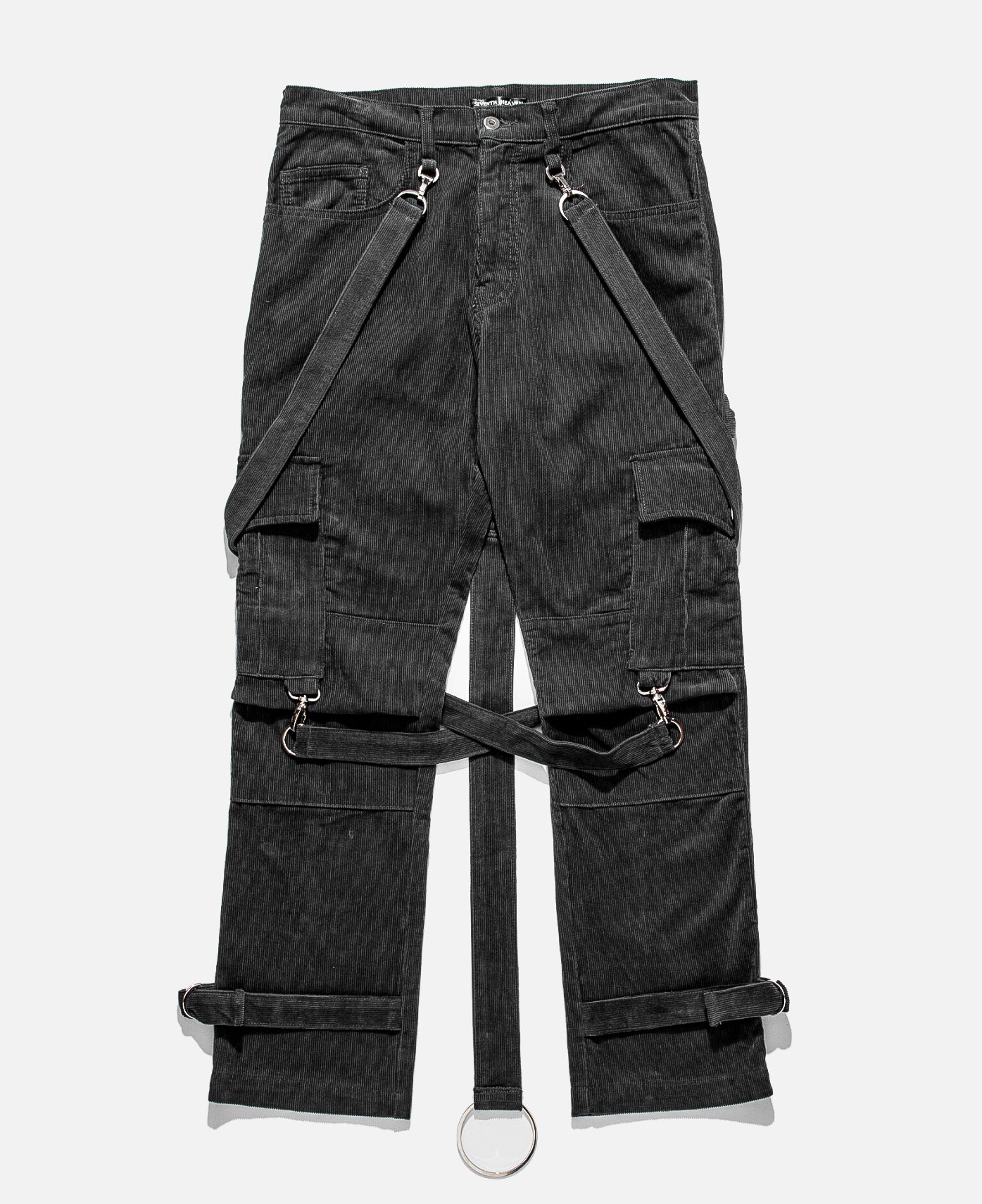 Corduroy Crucifix Bondage Trouser (Grey)