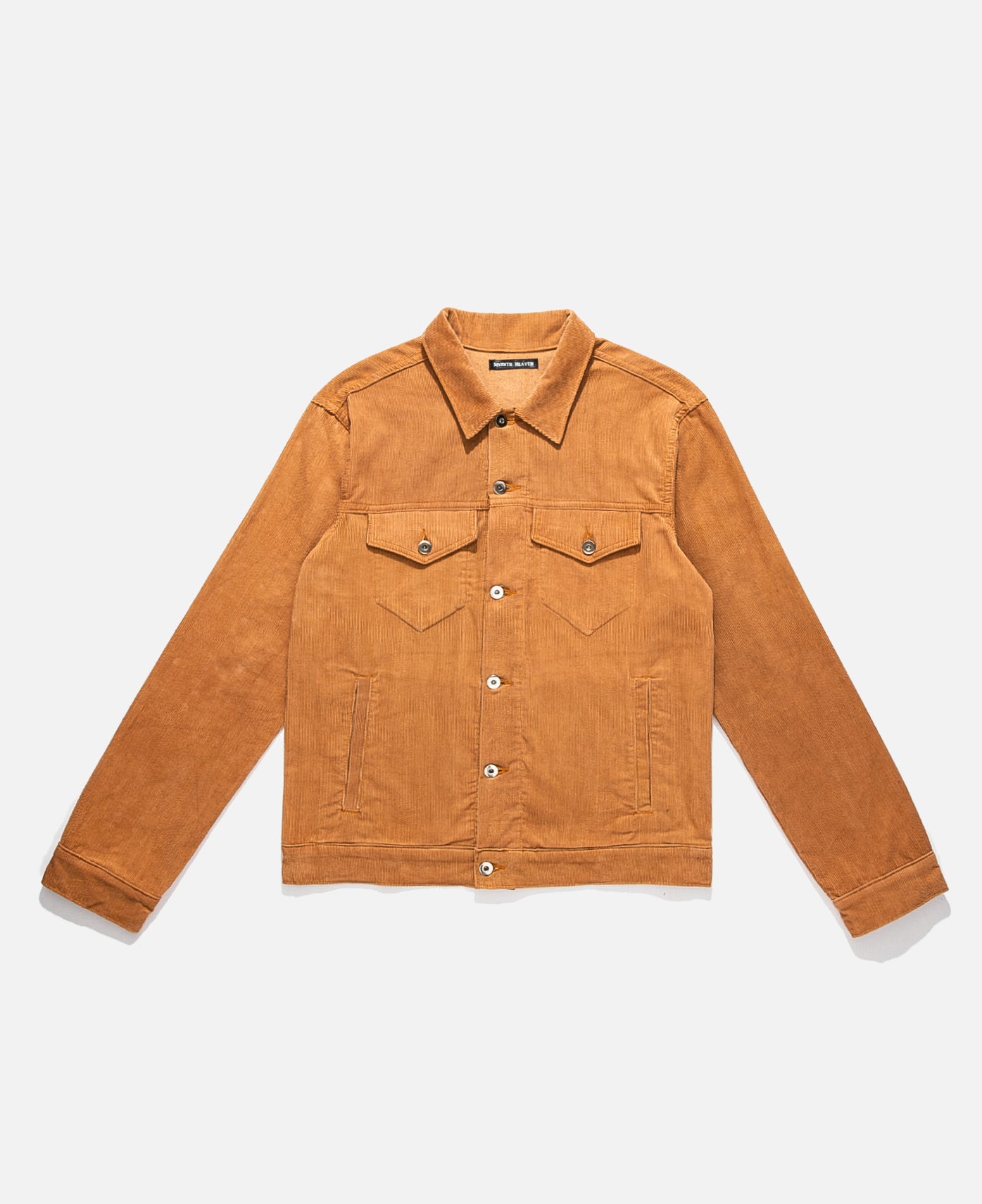 Corduroy Perforated Trucker Jacket (Brown)