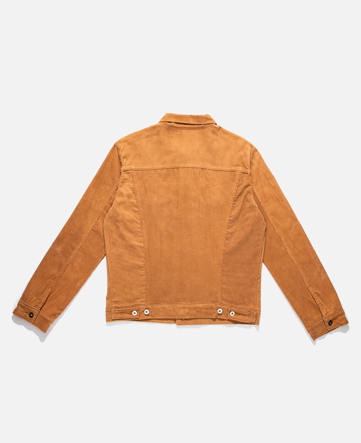 Corduroy Perforated Trucker Jacket (Brown)