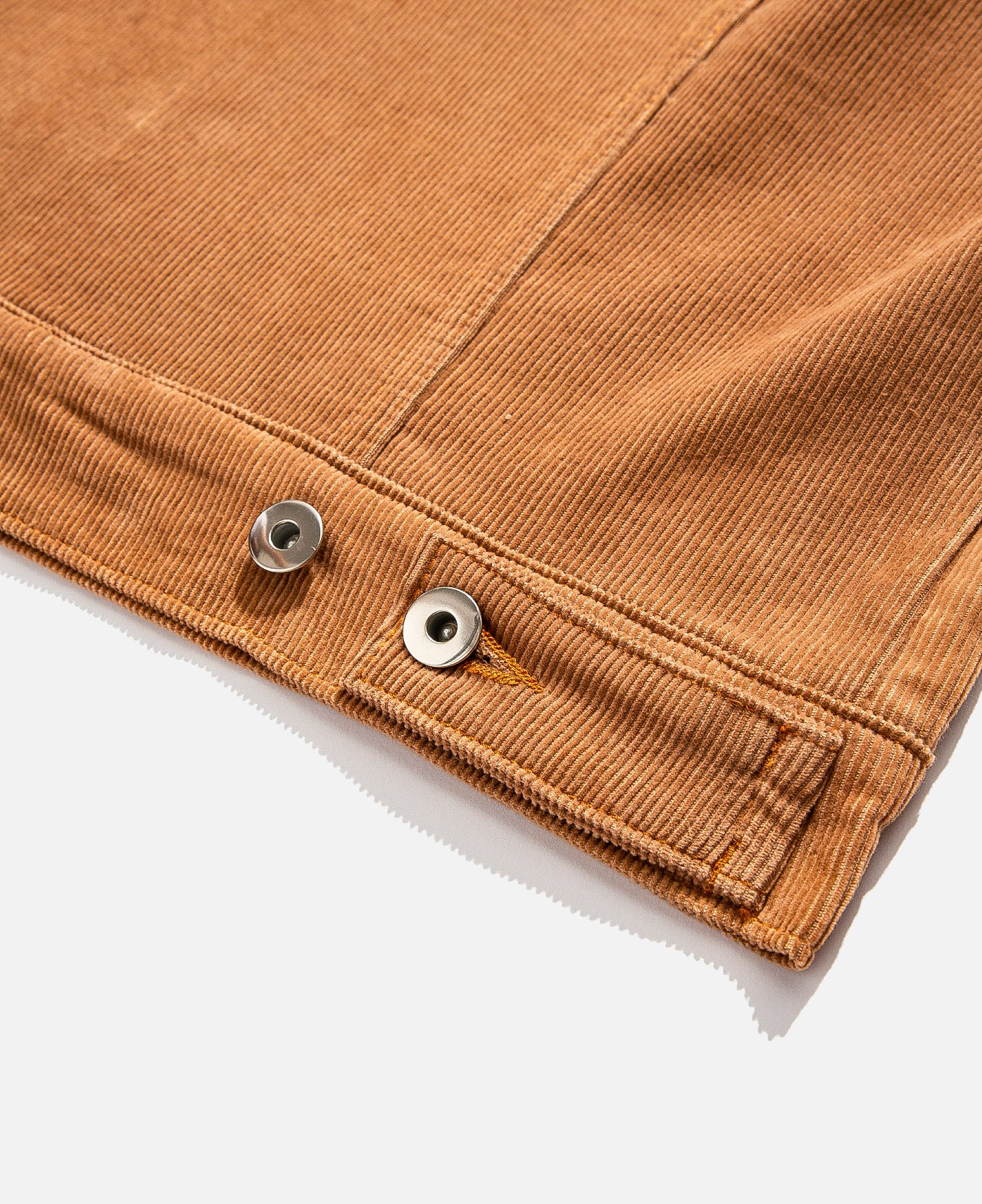 Corduroy Perforated Trucker Jacket (Brown)