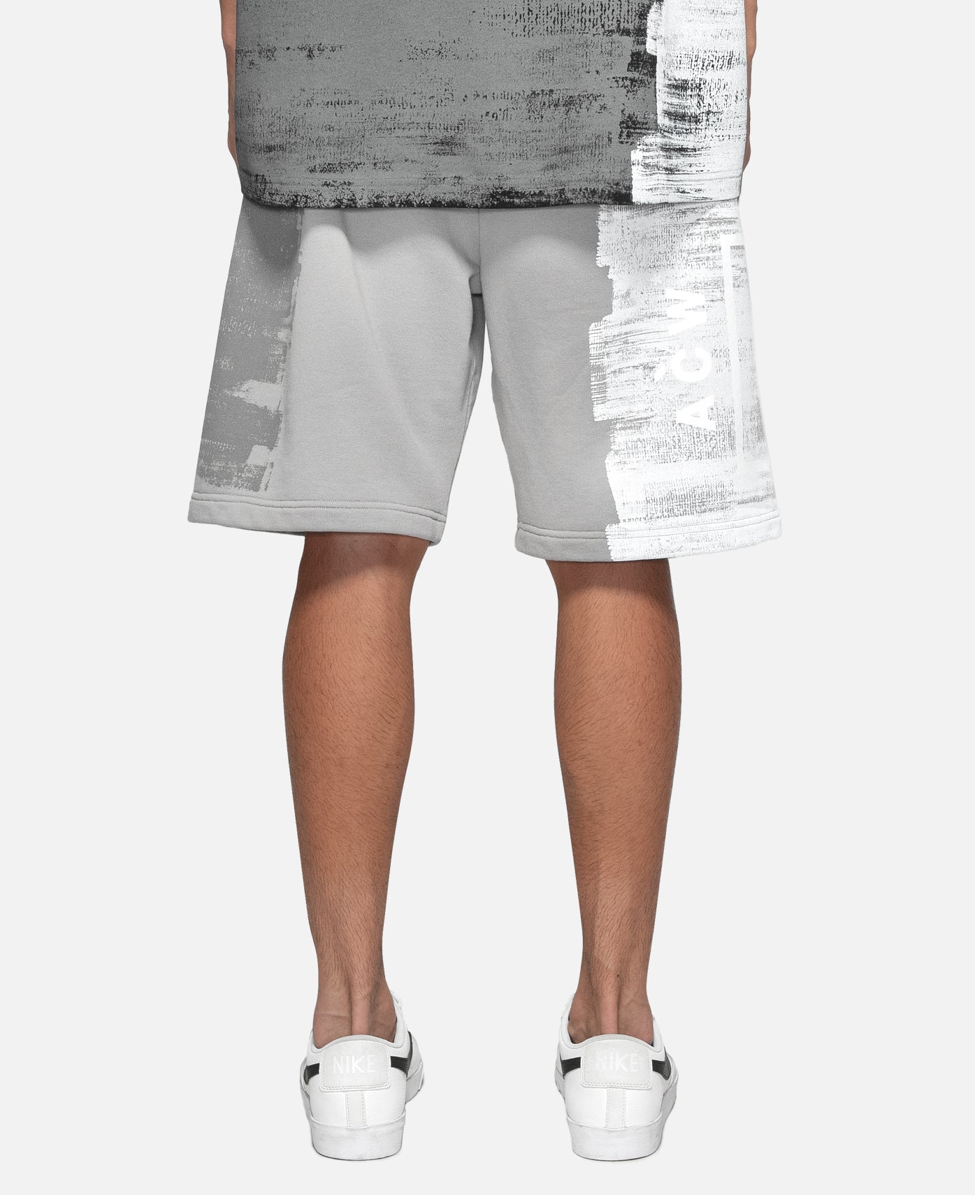 Brush Stroke Shorts (Grey)
