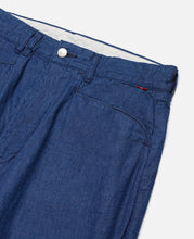 L Pocket Denim Straight Pants (Blue)