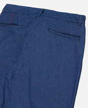 L Pocket Denim Straight Pants (Blue)