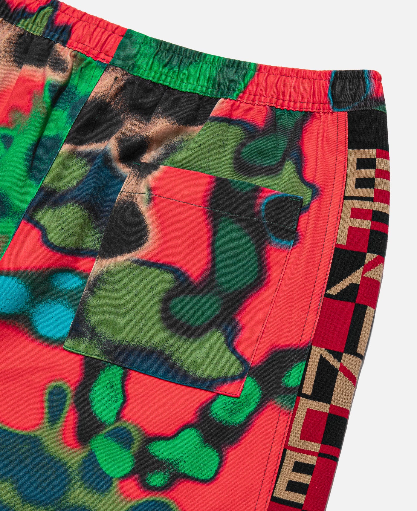 Amoeba Watercolour Beach Shorts (Green)