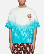 Hand Dyeing And Print T-Shirt (Blue)