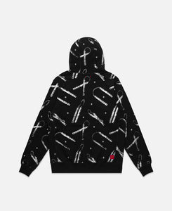 Nunchaku All Over Print Hoodie (Black)