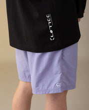 CLOTTEE Logo Print Surf Trunks (Purple)