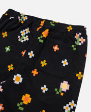 Floral Print Sweatpants (Black)