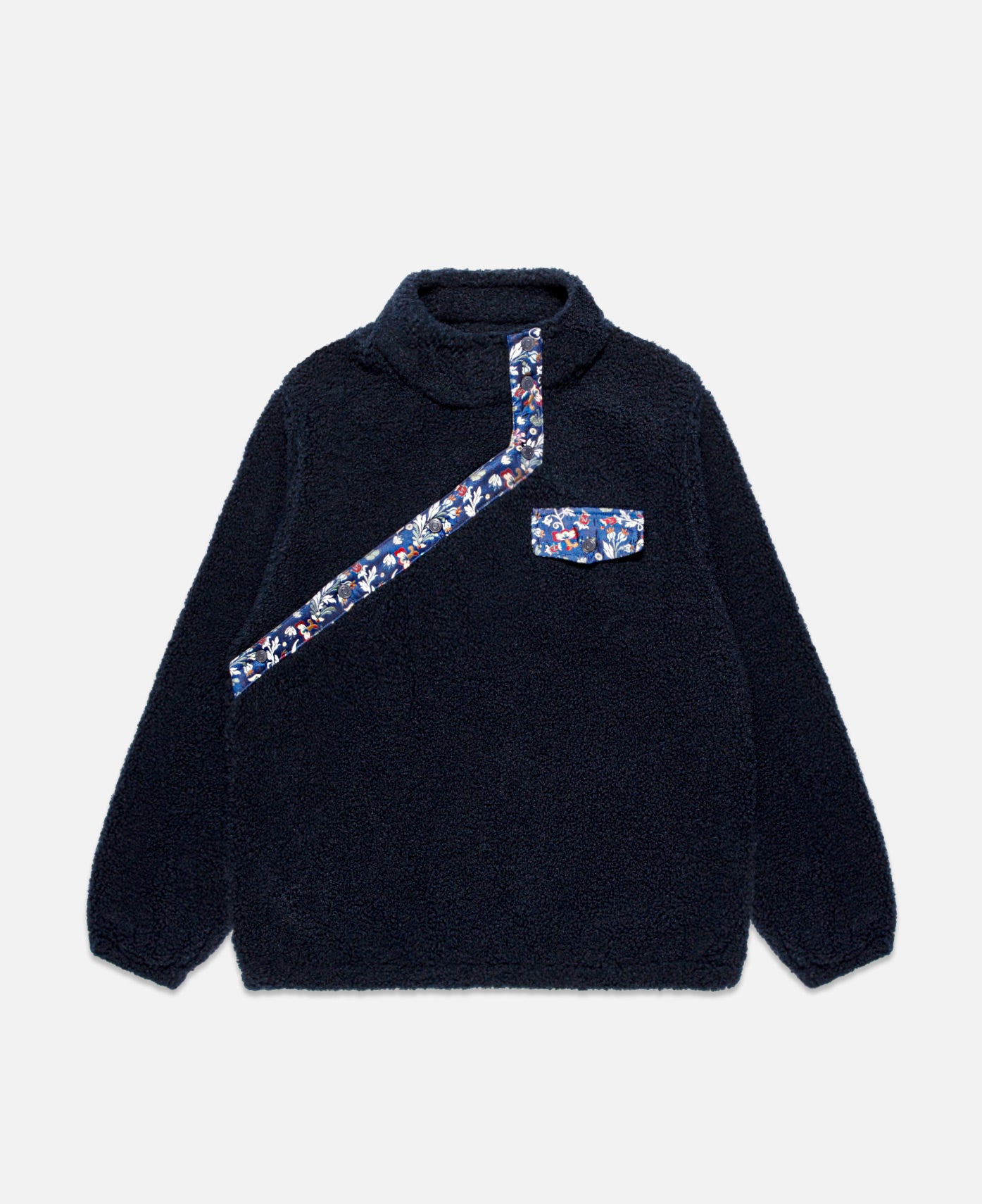 Neck Closure Full Over Jacket (Navy)