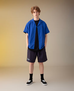 Nylon Short Sleeve Shirt (Blue)