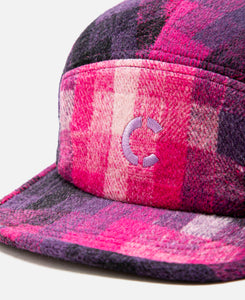Ombre Check 5 Panel Hat (Purple)