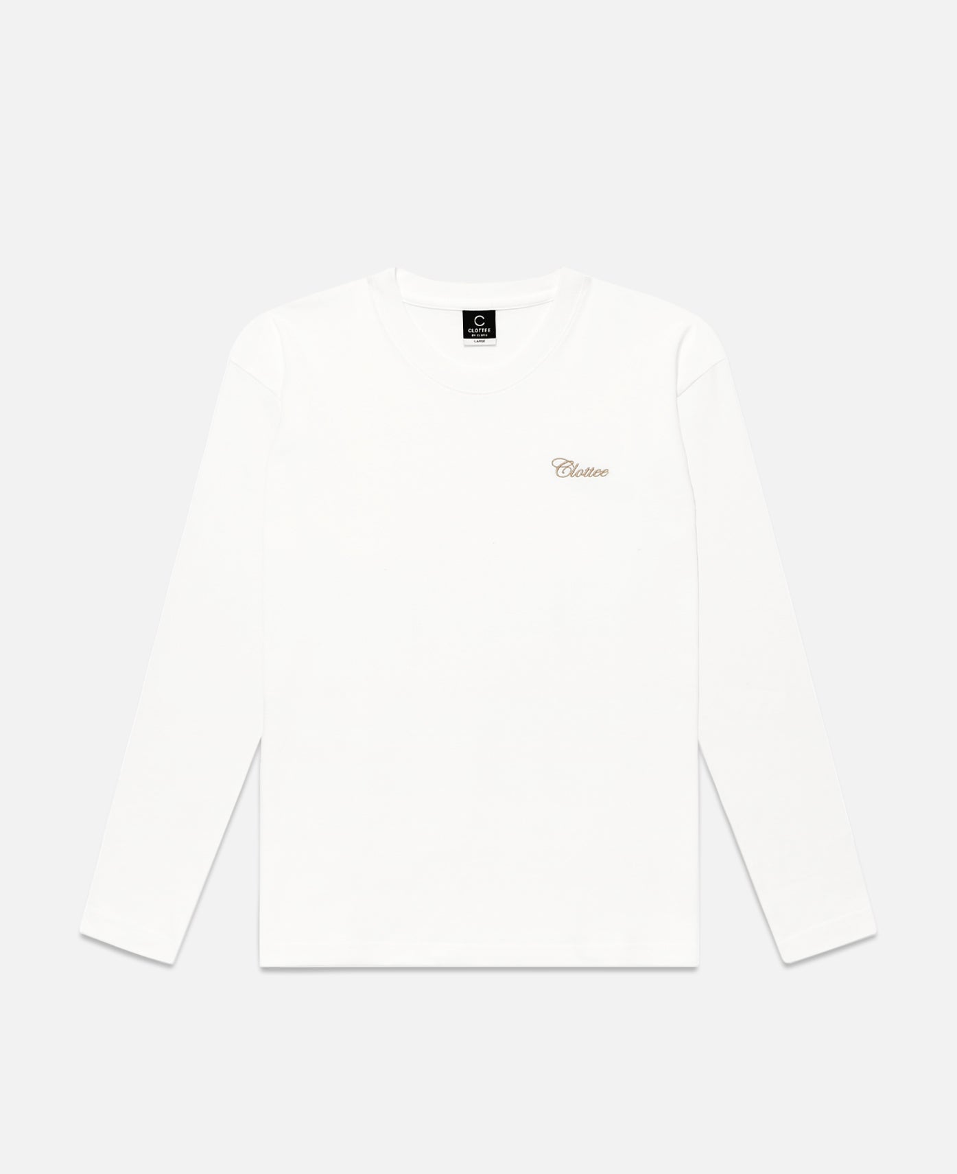 CLOTTEE Script L/S T-Shirt (Cream)
