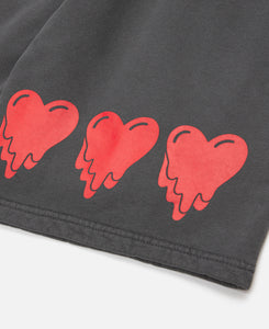EU Heart Sweat Shorts (Black)