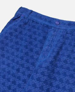 Unisex Corduroy Embossed Pants Woven (Blue)