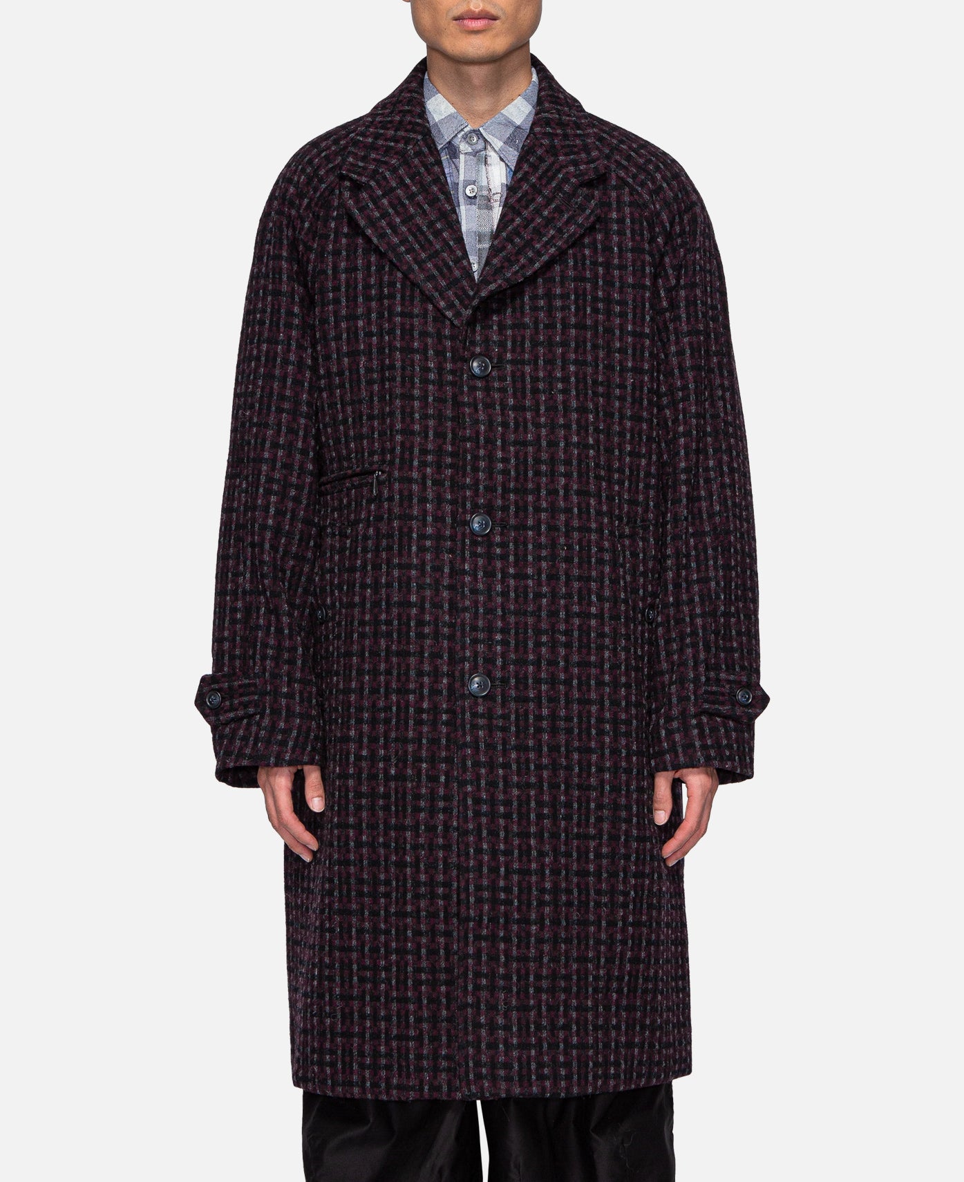Needles Chester Coat - Wool Jacquard (Purple)
