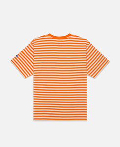 Needles Crew Neck Stripe T-Shirt (Orange)