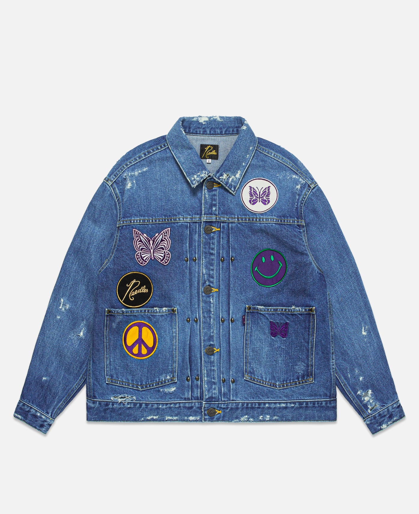 Needles Assorted Patches Jean Jacket (Blue)